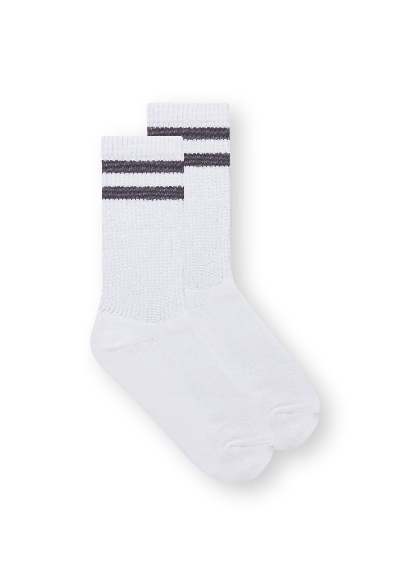 2er-Pack Crew Socken Black Stripes (GOTS, Fairtrade, Vegan)