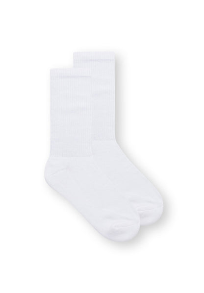 2er-Pack Crew Socken Weiß (GOTS, Fairtrade, Vegan)