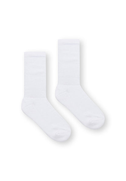 2er-Pack Crew Socken Weiß (GOTS, Fairtrade, Vegan)
