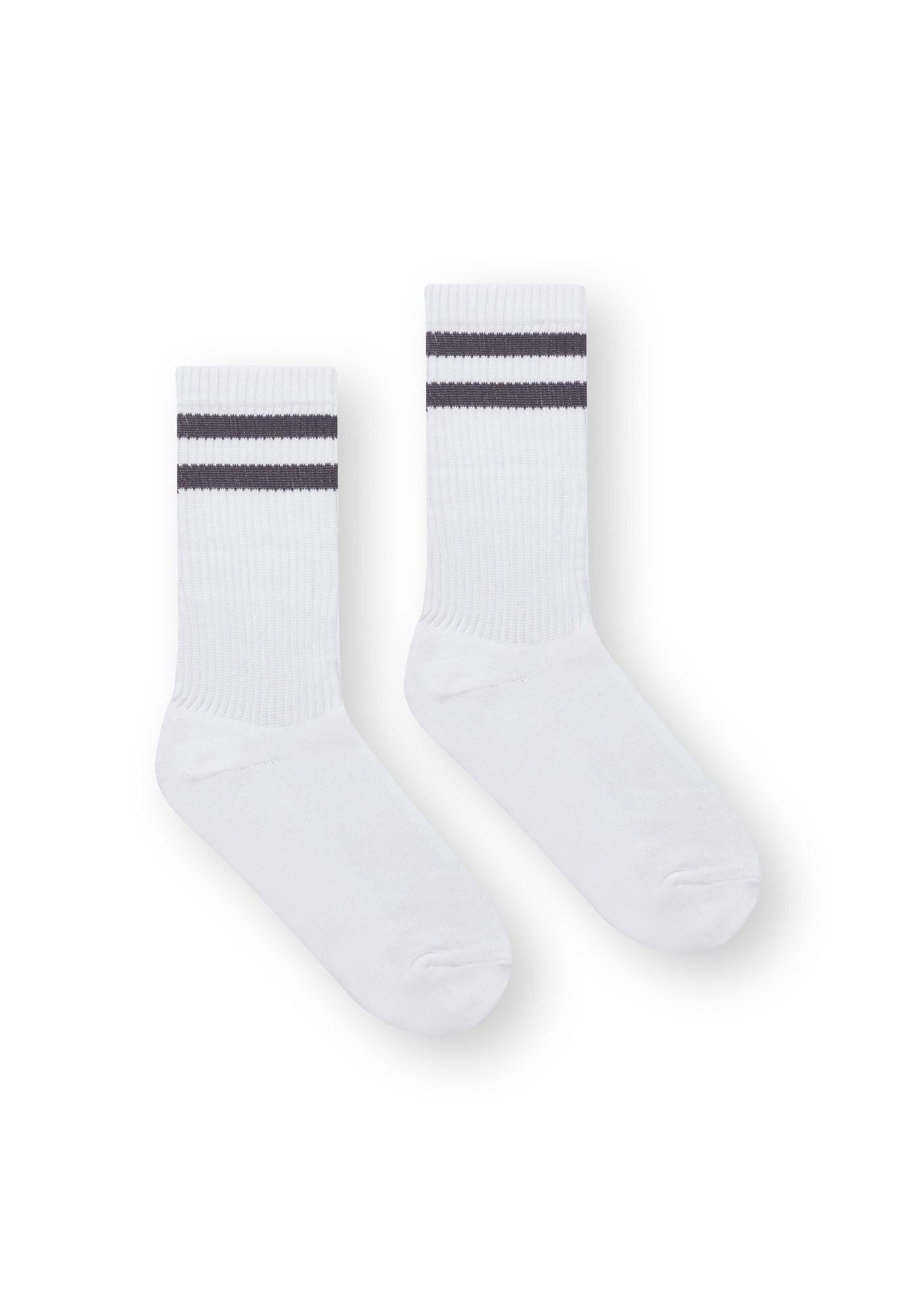 2er-Pack Crew Socken Black Stripes (GOTS, Fairtrade, Vegan)