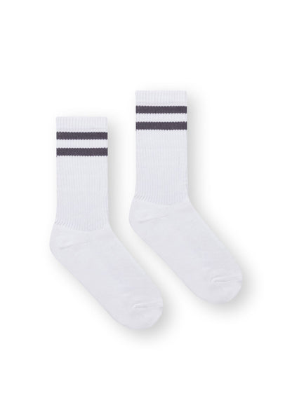 2er-Pack Crew Socken Black Stripes (GOTS, Fairtrade, Vegan)