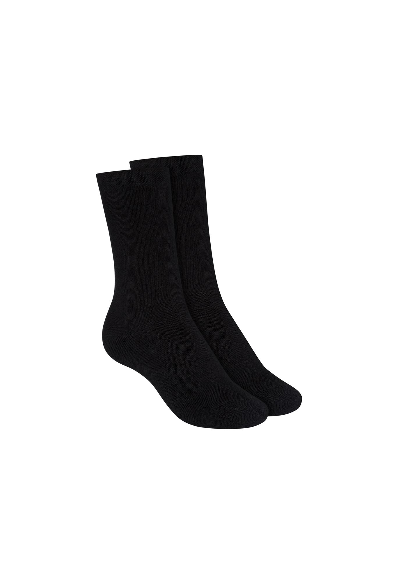 2er-Pack Warm High Socks Socken Schwarz (GOTS, Fairtrade, Vegan)
