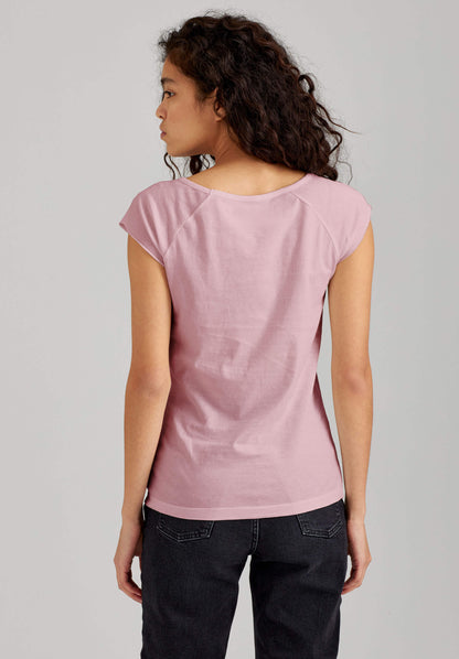 TT01 Cap Sleeve T-Shirt rose (GOTS, vegan)