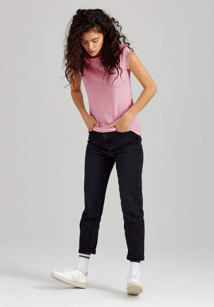 TT01 Cap Sleeve T-Shirt rose (GOTS, vegan)