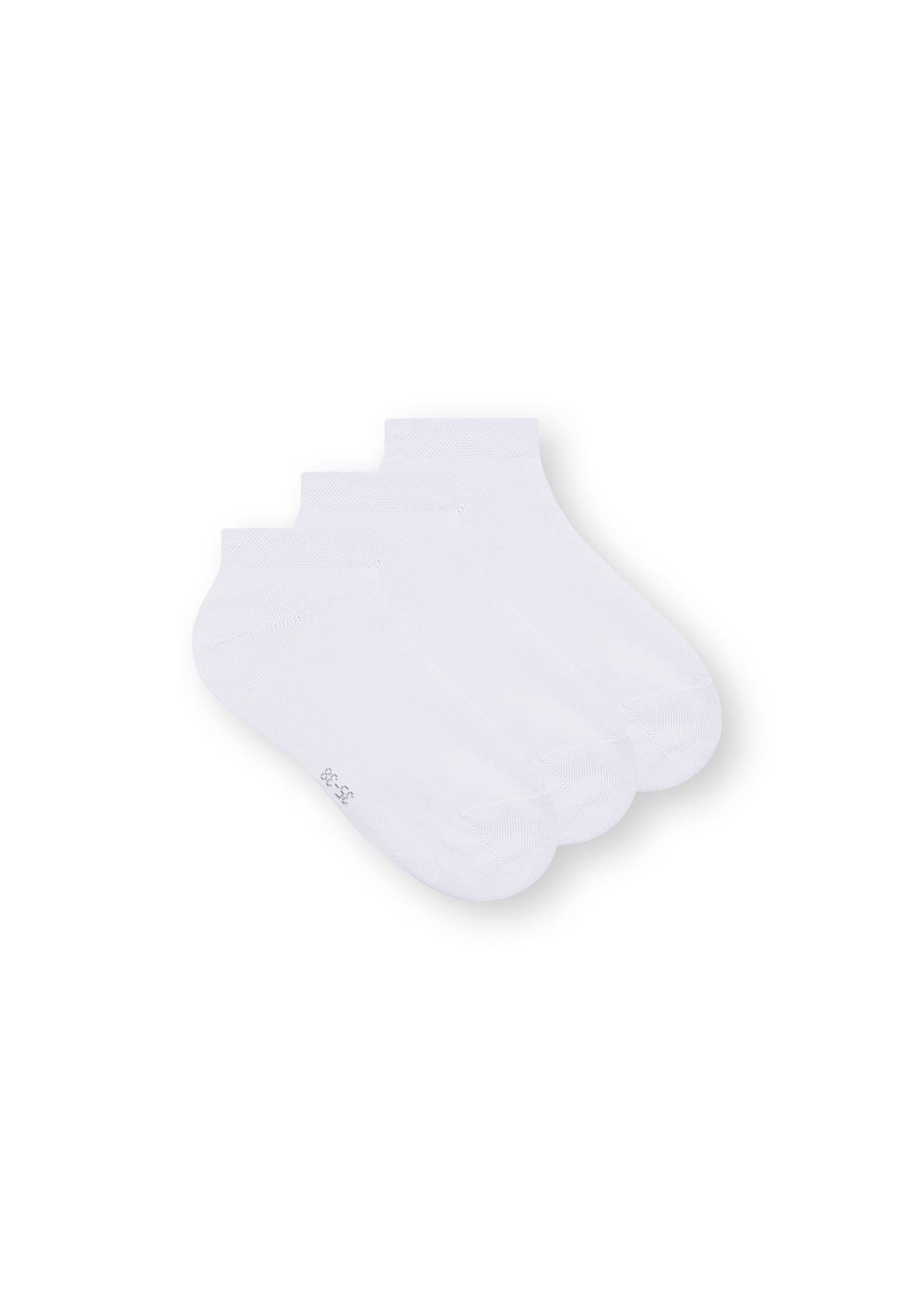 3er-Pack Low Socks Sneaker Socken Weiß (GOTS, Fairtrade, Vegan)