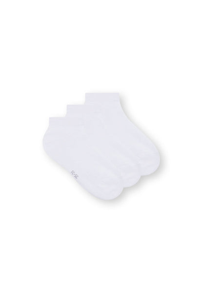 3er-Pack Low Socks Sneaker Socken Weiß (GOTS, Fairtrade, Vegan)