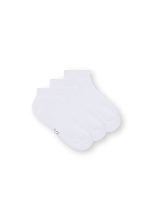 3er-Pack Low Socks Sneaker Socken Weiß (GOTS, Fairtrade, Vegan)