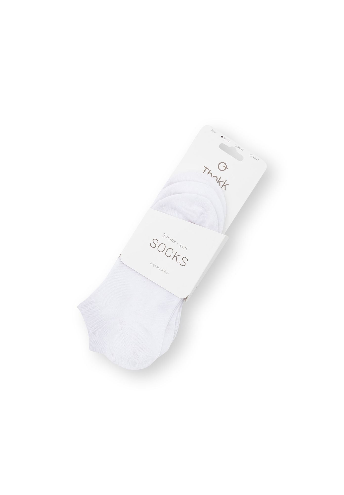 3er-Pack Low Socks Sneaker Socken Weiß (GOTS, Fairtrade, Vegan)