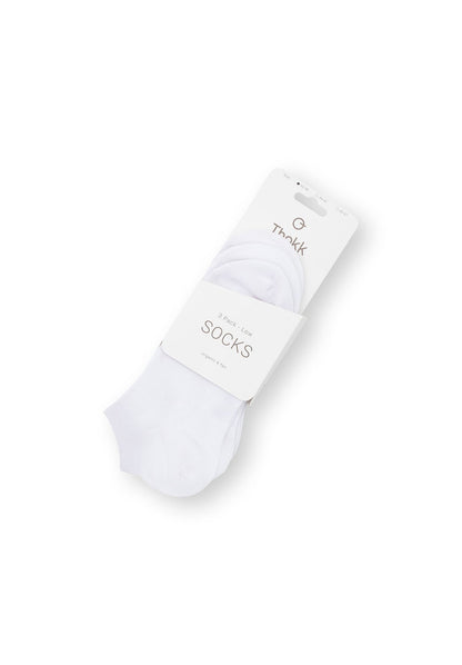 3er-Pack Low Socks Sneaker Socken Weiß (GOTS, Fairtrade, Vegan)