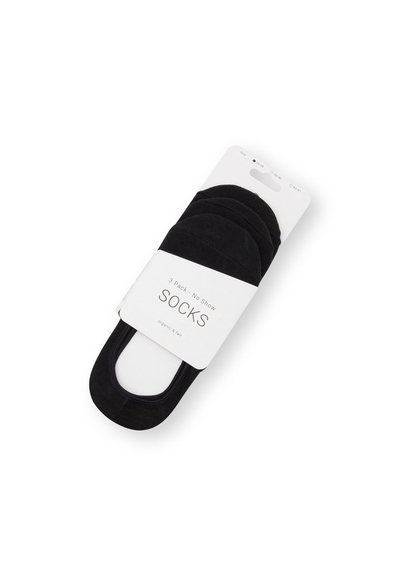 3 Pack No Show Socks (GOTS)