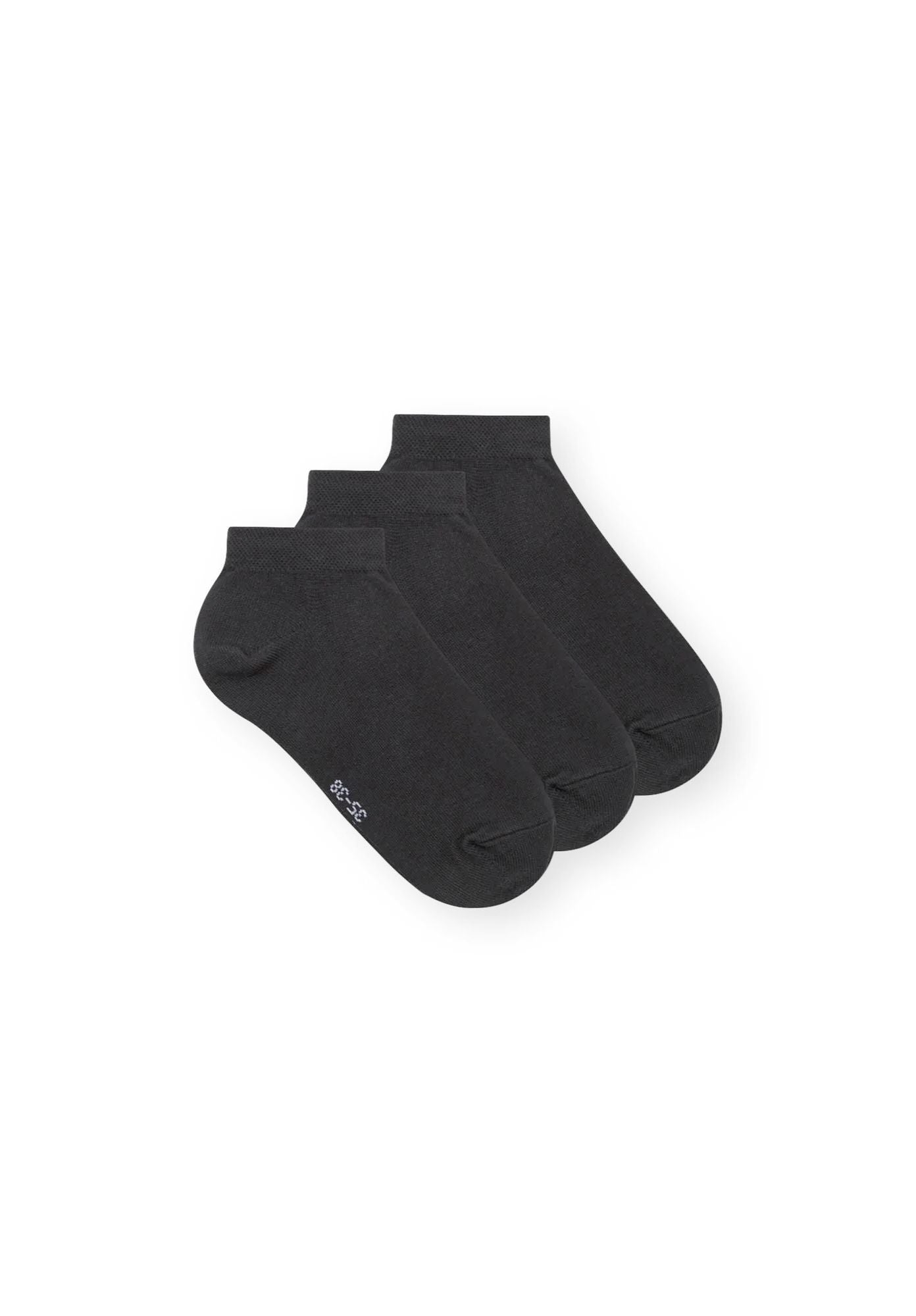 3er-Pack Low Socks Sneaker Socken Anthrazit Melange (GOTS, Fairtrade, Vegan)