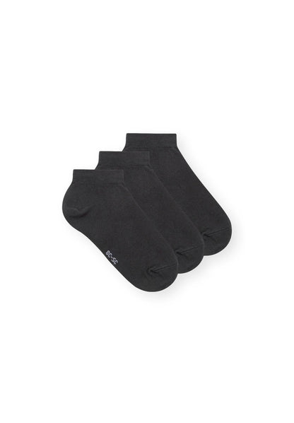 3er-Pack Low Socks Sneaker Socken Anthrazit Melange (GOTS, Fairtrade, Vegan)