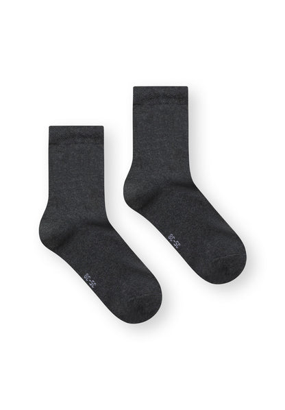 3er-Pack Mid Socks Socken Anthrazit Melange (GOTS, Fairtrade, Vegan)