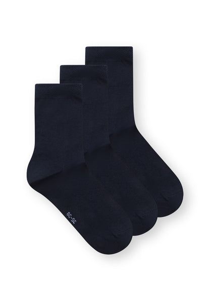 3er-Pack Mid Socks Socken Midnight (GOTS, Fairtrade, Vegan)