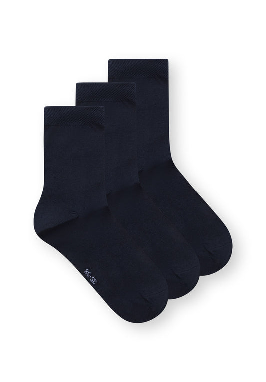 3er-Pack Mid Socks Socken Midnight (GOTS, Fairtrade, Vegan)