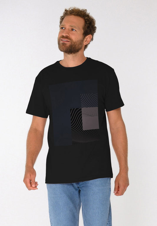 TT02 T-Shirt Cubes black (GOTS, vegan)