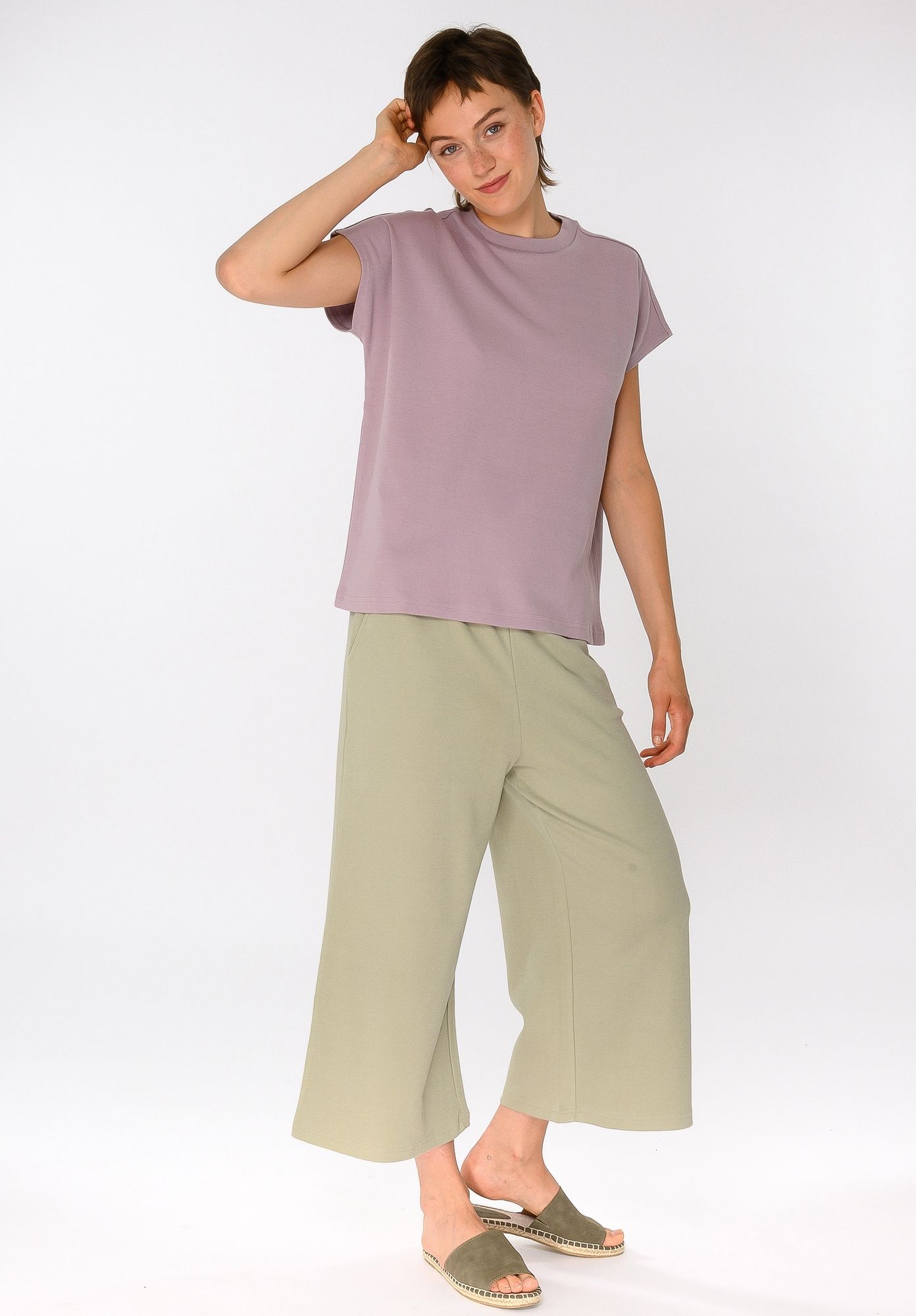 TT75 Boxy T-Shirt dark mauve (GOTS, vegan)