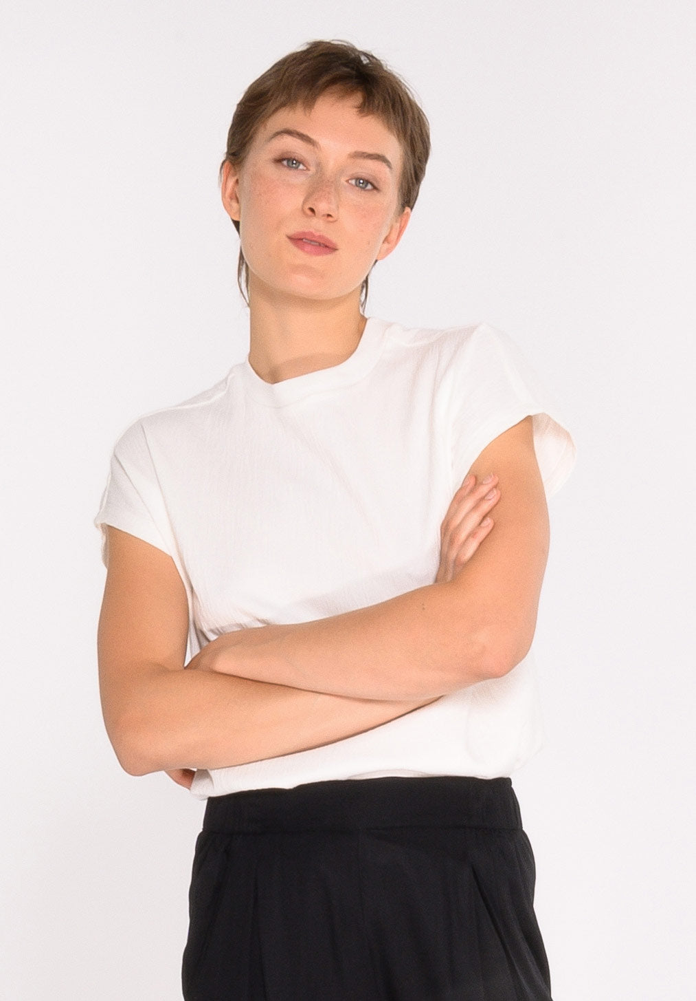 TT75 Boxy T-Shirt Structured off white (GOTS, vegan)