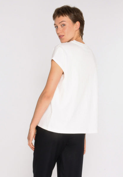 TT75 Boxy T-Shirt Structured off white (GOTS, vegan)