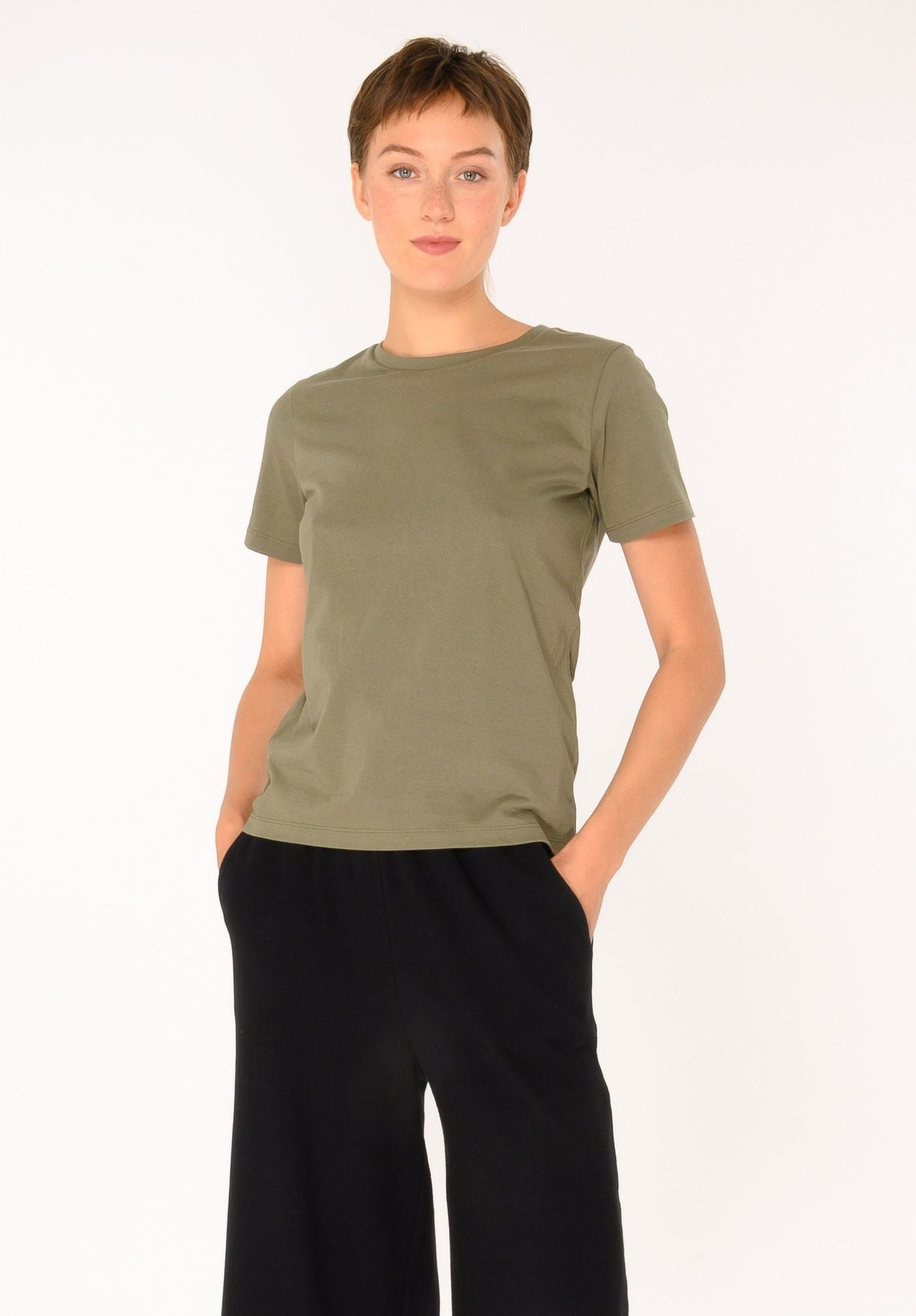TT85 T-Shirt deep lichen green (GOTS, vegan)