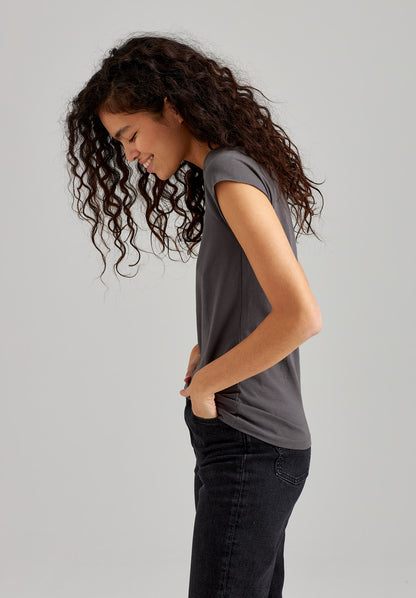 TT01 Cap Sleeve T-Shirt castlerock (GOTS)