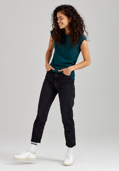 TT01 Cap Sleeve T-Shirt deep teal (GOTS)