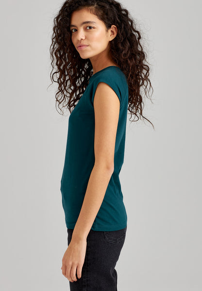 TT01 Cap Sleeve T-Shirt deep teal (GOTS)
