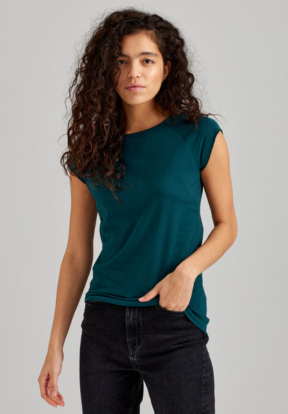 TT01 Cap Sleeve T-Shirt deep teal (GOTS)