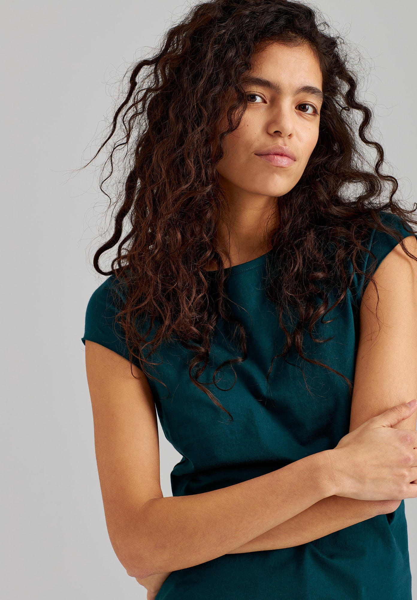 TT01 Cap Sleeve T-Shirt deep teal (GOTS)