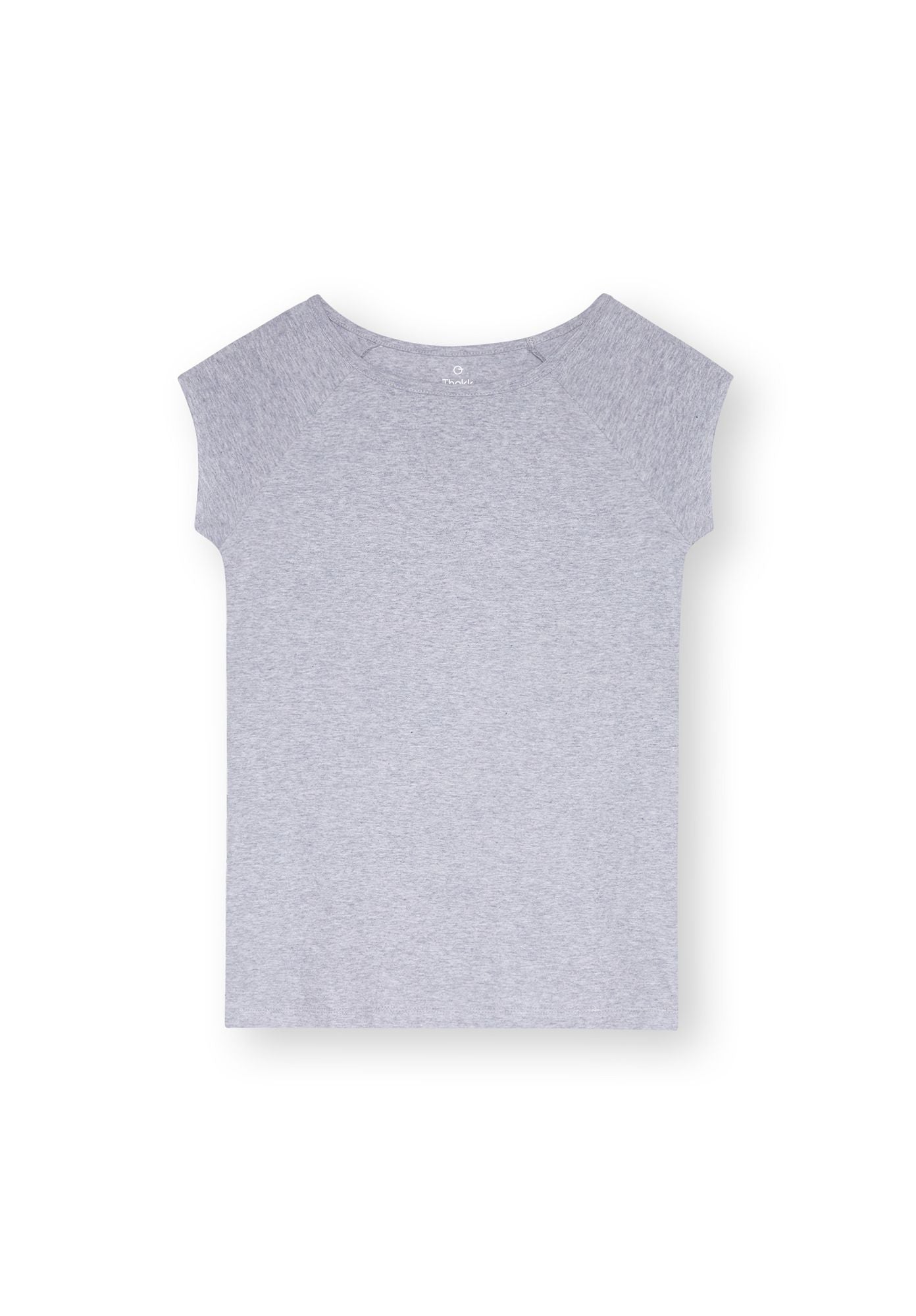 TT01 Cap Sleeve T-Shirt grey melange (GOTS, vegan)