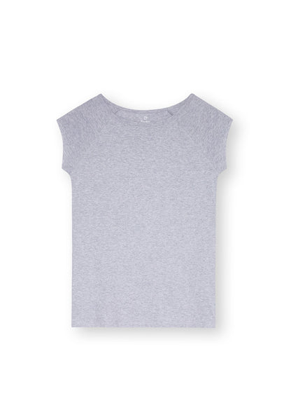 TT01 Cap Sleeve T-Shirt grey melange (GOTS, vegan)