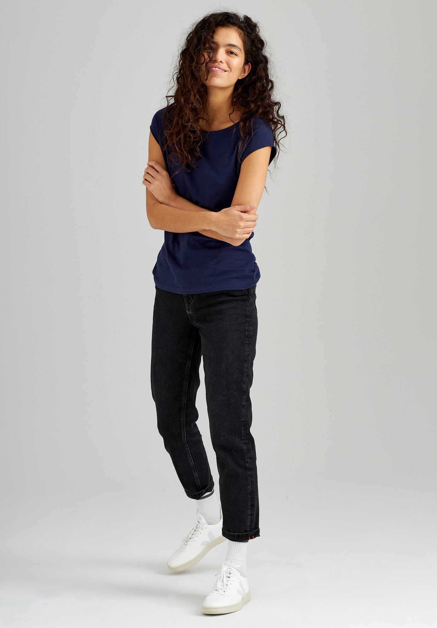 TT01 Cap Sleeve T-Shirt midnight (GOTS, vegan)