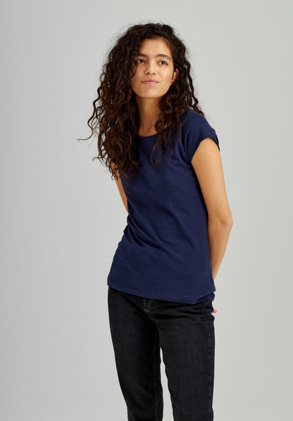 TT01 Cap Sleeve T-Shirt midnight (GOTS, vegan)