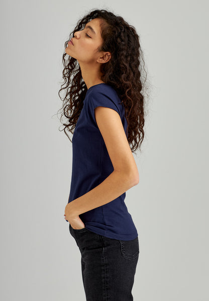 TT01 Cap Sleeve T-Shirt midnight (GOTS, vegan)