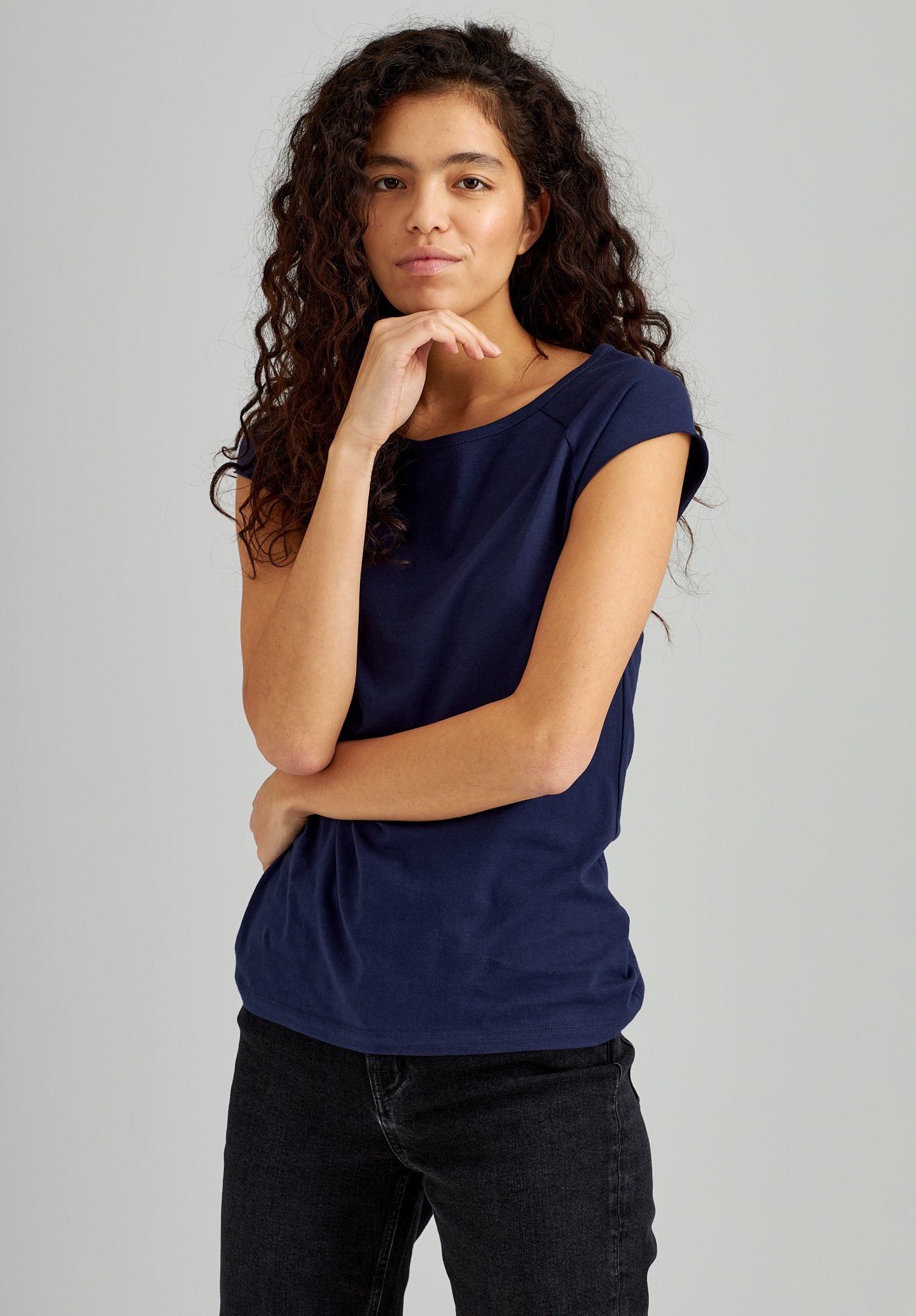 TT01 Cap Sleeve T-Shirt midnight (GOTS, vegan)