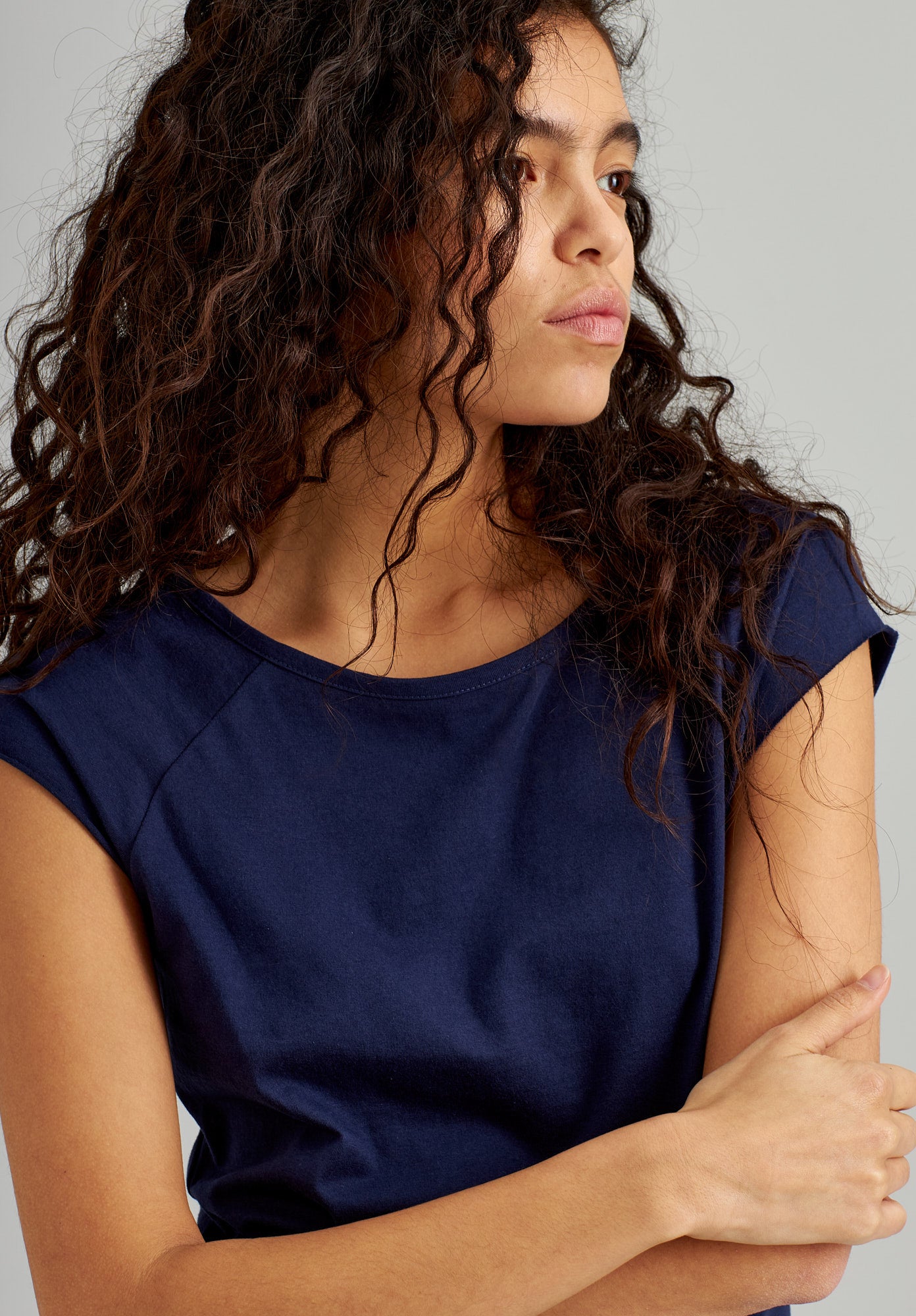 TT01 Cap Sleeve T-Shirt midnight (GOTS, vegan)