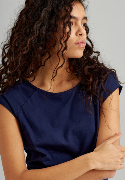 TT01 Cap Sleeve T-Shirt midnight (GOTS, vegan)