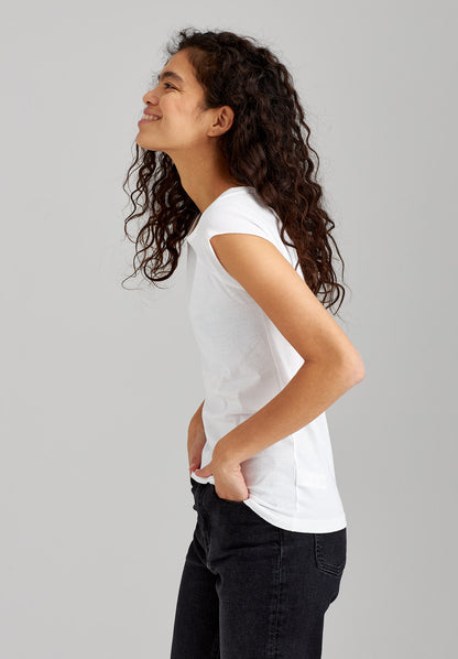 TT01 Cap Sleeve T-Shirt white (GOTS, vegan)