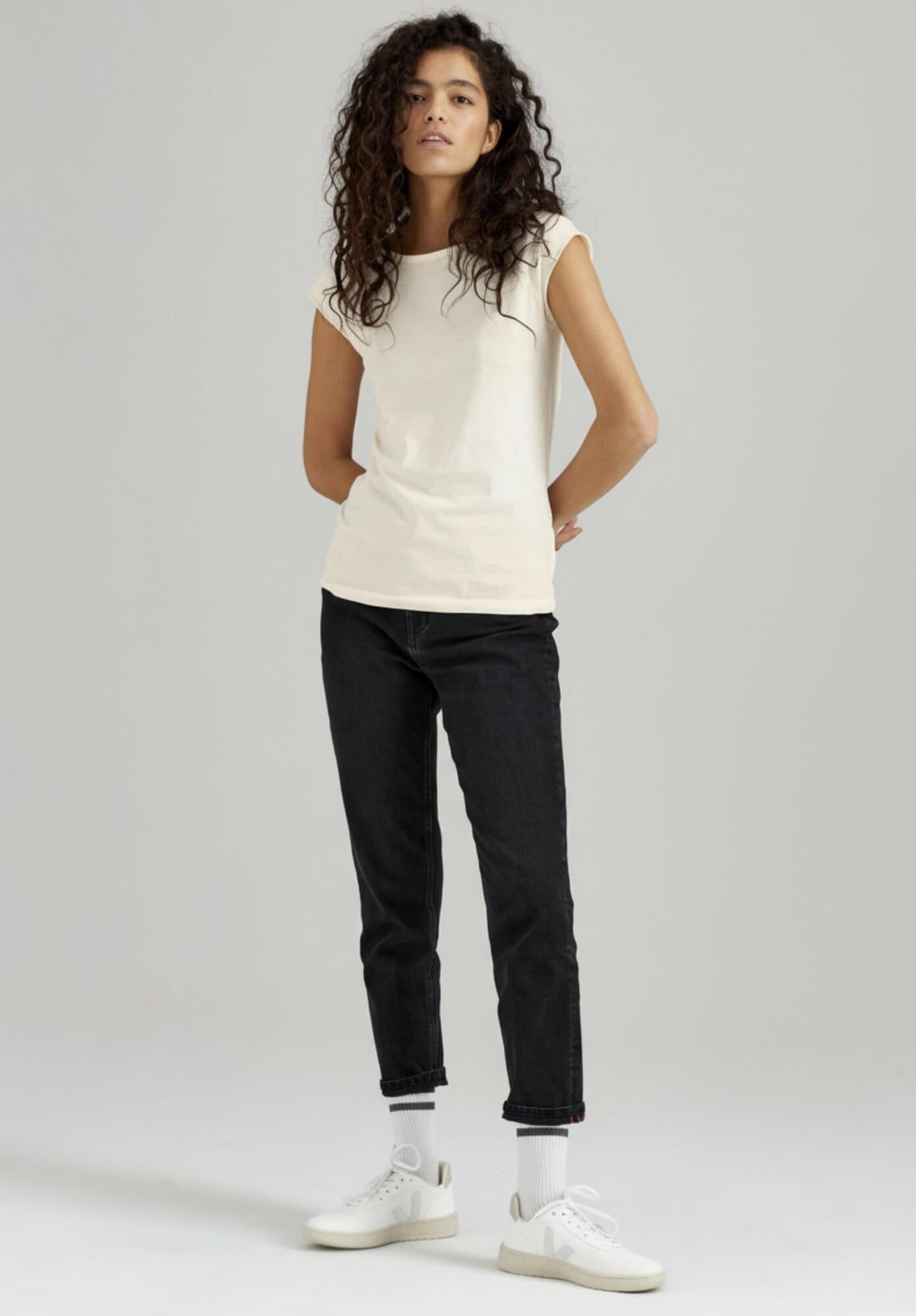 TT01 Cap Sleeve T-Shirt offwhite (GOTS, vegan)