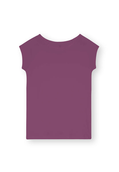 TT01 Cap Sleeve T-Shirt plum (GOTS, vegan)