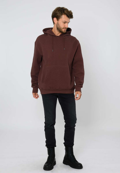 TT1044 Hoodie Structured Oversized unisex deep mahagony (GOTS, vegan)
