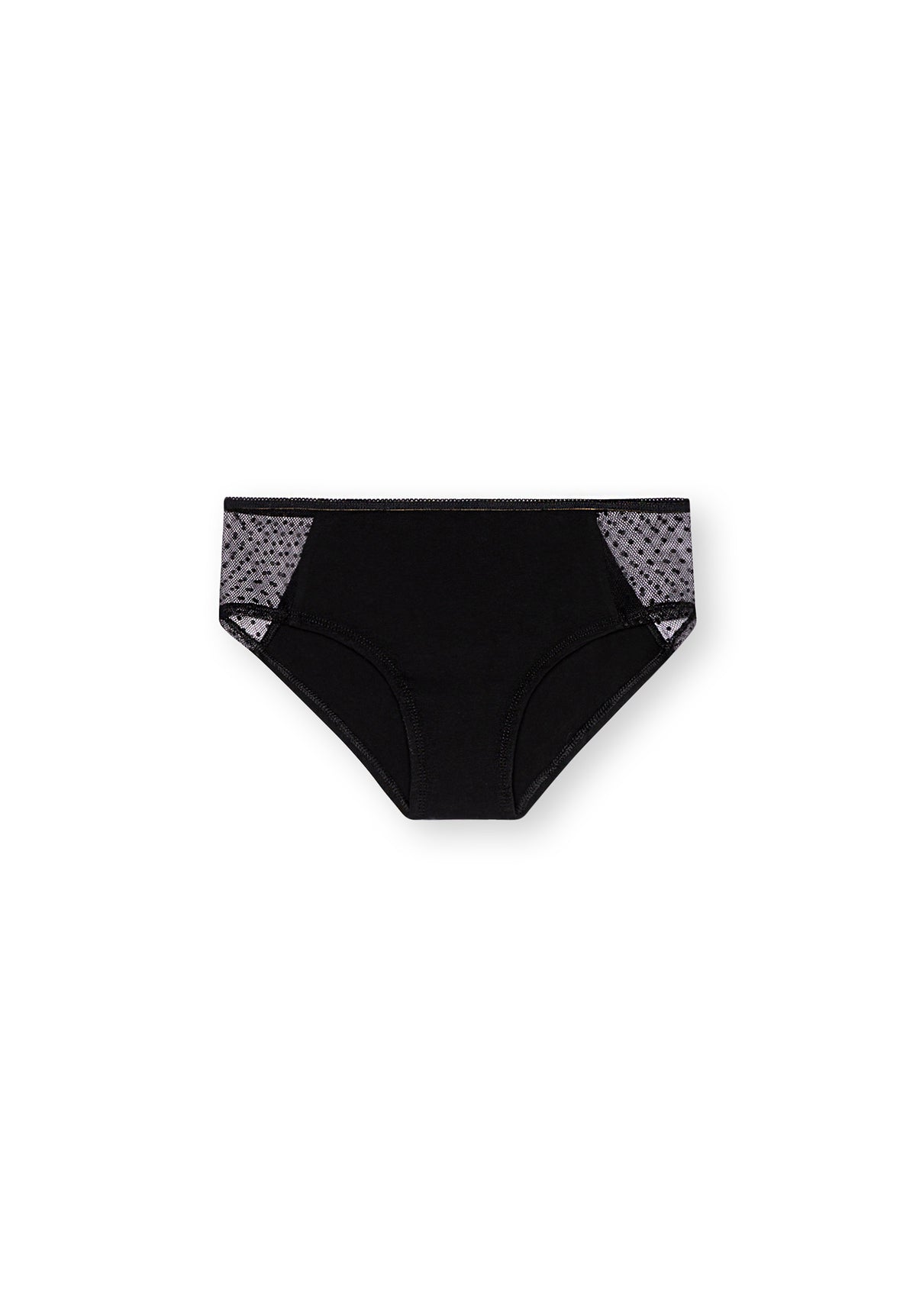 TT21 Panty Side Netlace in Schwarz, Netzspitze seitlich an der Huefte