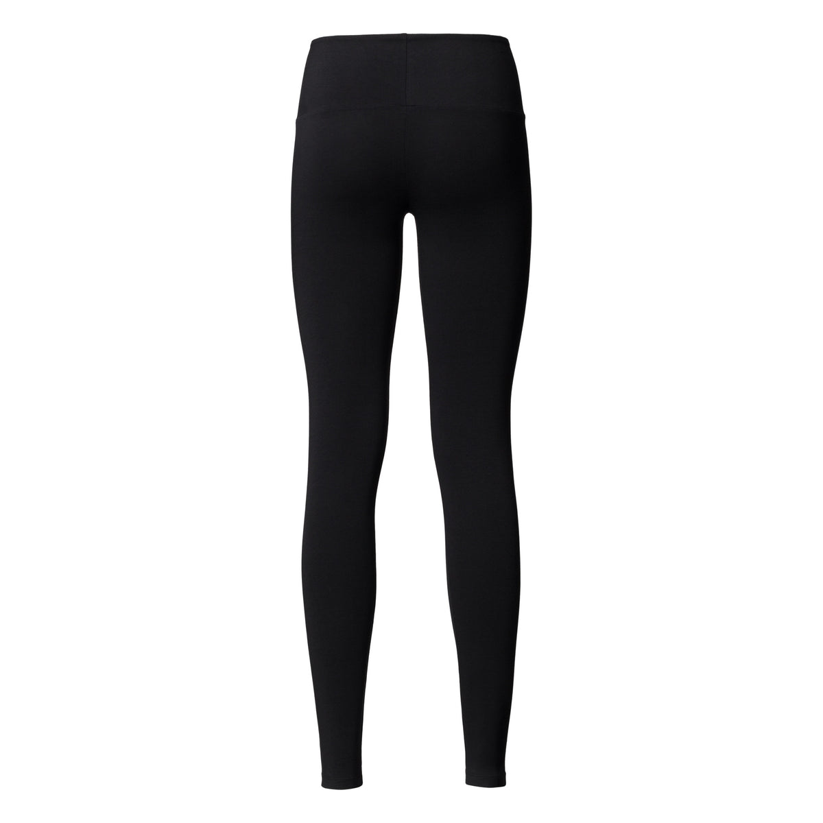 TT26 Legging in Schwarz, Vorderansicht in ganzer Laenge, Bio-Baumwolle GOTS