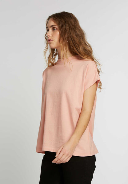 TT75 Boxy T-Shirt peach dust (GOTS, vegan)
