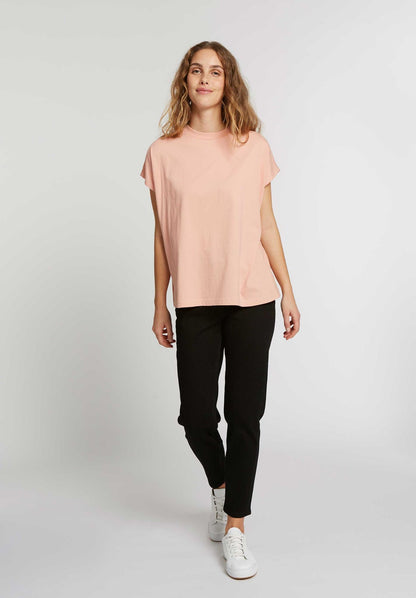 TT75 Boxy T-Shirt peach dust (GOTS, vegan)