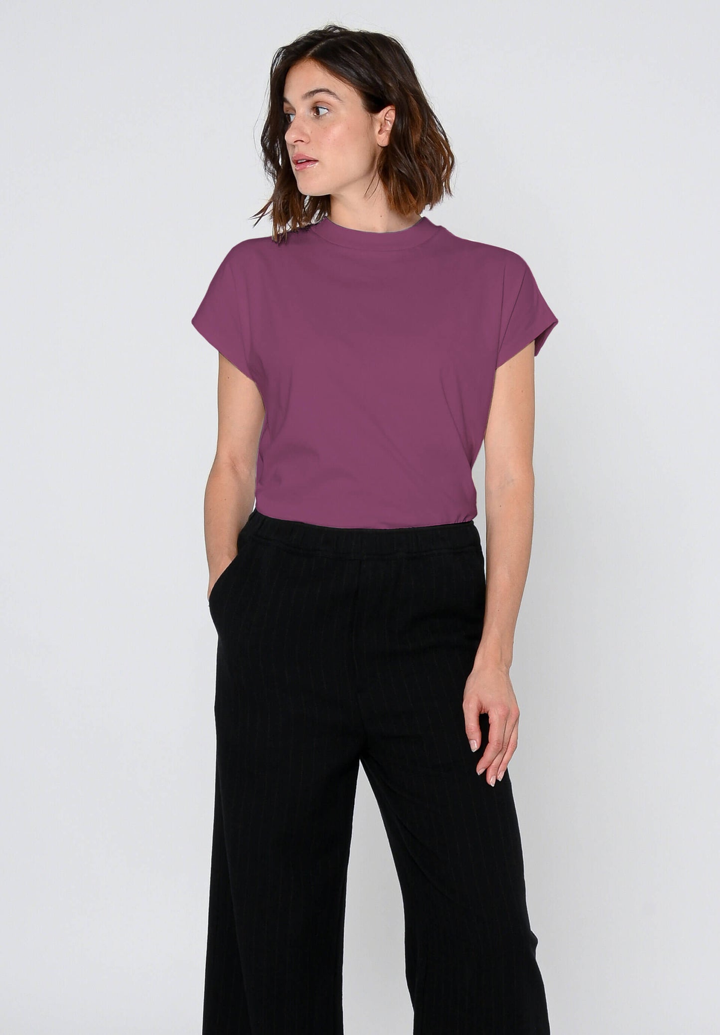 TT75 Boxy T-Shirt Plum (GOTS)