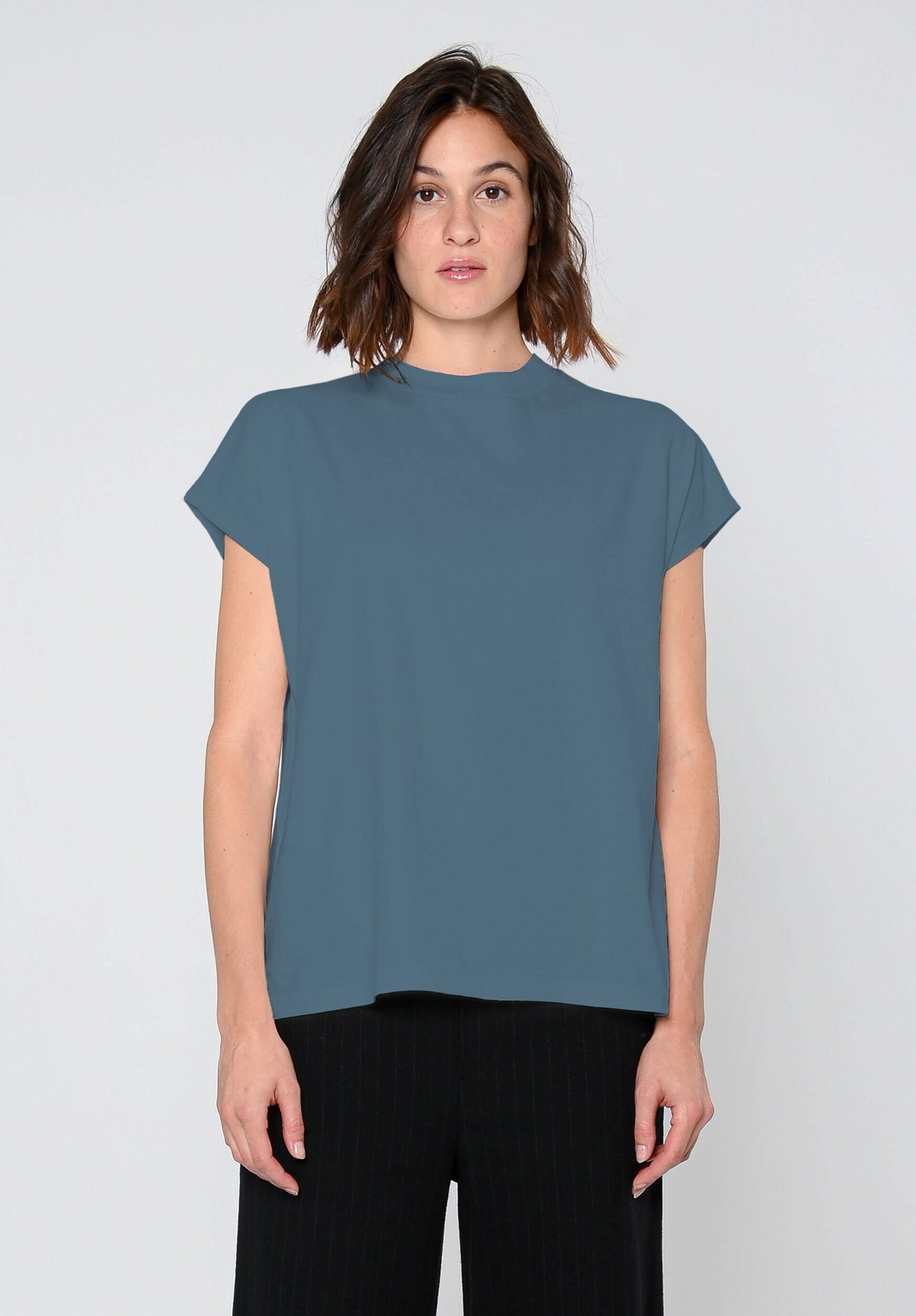 TT75 Boxy T-Shirt Sea Blue (GOTS)