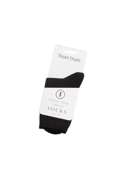 Warm Mid Socks Socken Schwarz (GOTS, Fairtrade, Vegan)